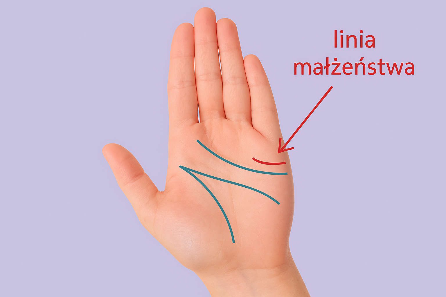 linia małżeństwa na dłoni