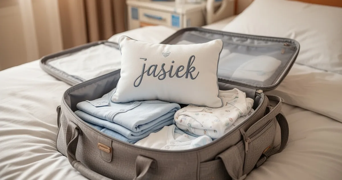 Torba do porodu z małą poduszką jasiek